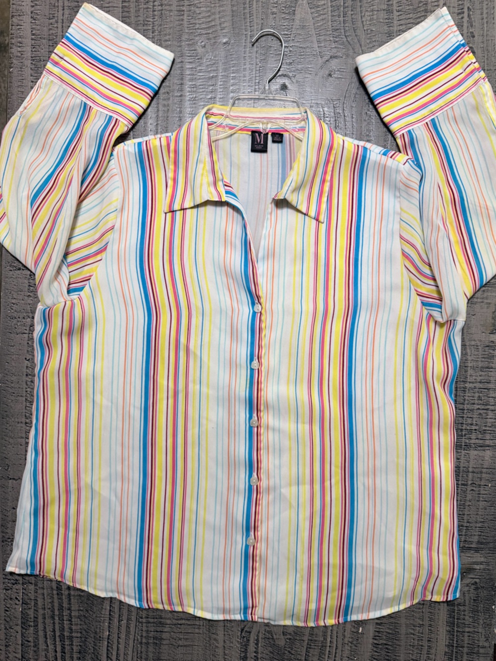 Milano Women's Multicolor Striped Button-Down Shirt